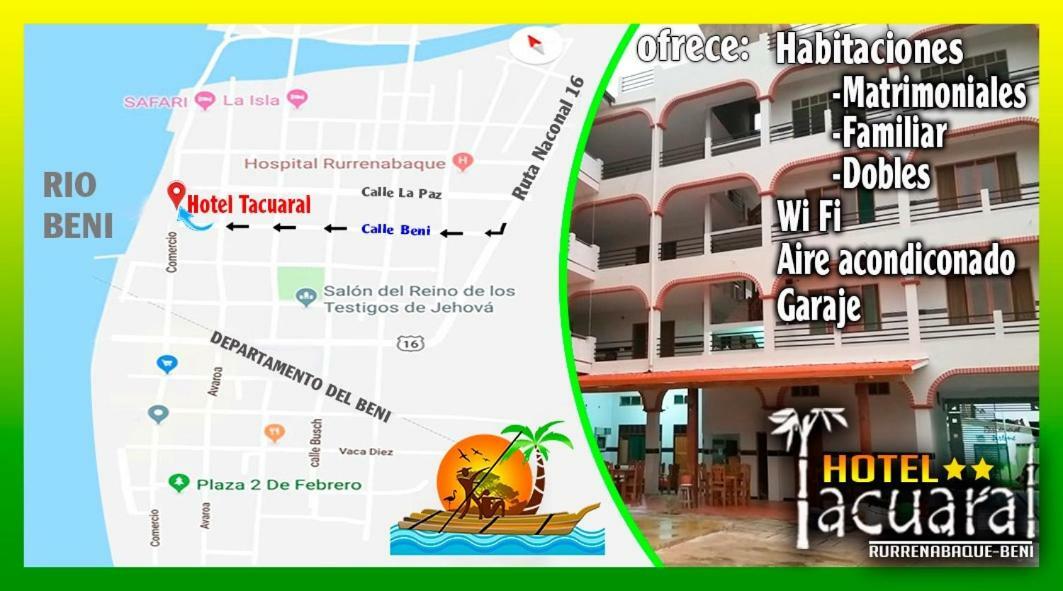 Hotel Tacuaral Rurrenabaque Exteriör bild